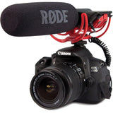 RØDE VideoMic Rycote Micrófono de cañón de para cámara RØDE VideoMic con filtro paso alto y atenuador para grabación cinematográfica, creación de contenido y grabación en exteriores