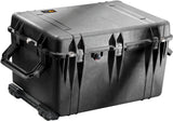 PELI 1660 Maleta de Transporte técnico de Alta Resistencia con Ruedas y asa telescópica, IP67 estanca e Impermeable al Polvo, 160L de Capacidad, Fabricada en Alemania, con Espuma, Color Negro