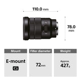 Sony SELP18105G E PZ 18-105mm f/4.0 G - APS-C, Zoom Eléctrico, Color Negro