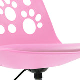 hjh OFFICE 742004 Silla Giratoria para Niños Fancy I Piel sintética Rosa, Sillas de Escritorio Infantiles, Ajustable en Altura, Motivo Animal