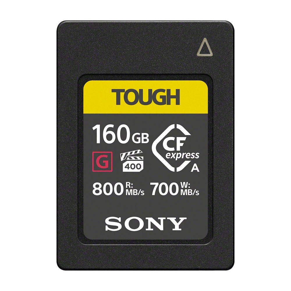 Sony CEAG160T.SYM - Flash Cfexpress Tarjeta de Memoria (160 GB, Tipo A, VPG400, Alta Velocidad, Serie G, con garantía de Rendimiento de vídeo, Lectura de 800 MB/s y Escritura 700 MB/s), Negro