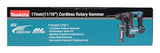 MAKITA DHR171Z - Martillo ligero 17mm a bateria 18v