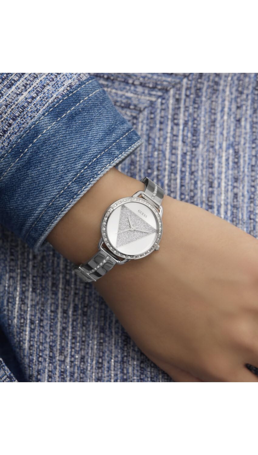 GUESS Reloj Analógico para Mujer'S de Cuarzo con Correa en Acero Inoxidable GW0914L1