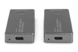 DIGITUS Juego de Extensores de Vídeo Inalámbricos - 30 m de Alcance - Ultra-HD 4k/30Hz - Transmisor con Conector USB-C y Receptor con Conector HDMI - Punto a Punto - Plug&Play - Negro-Plata