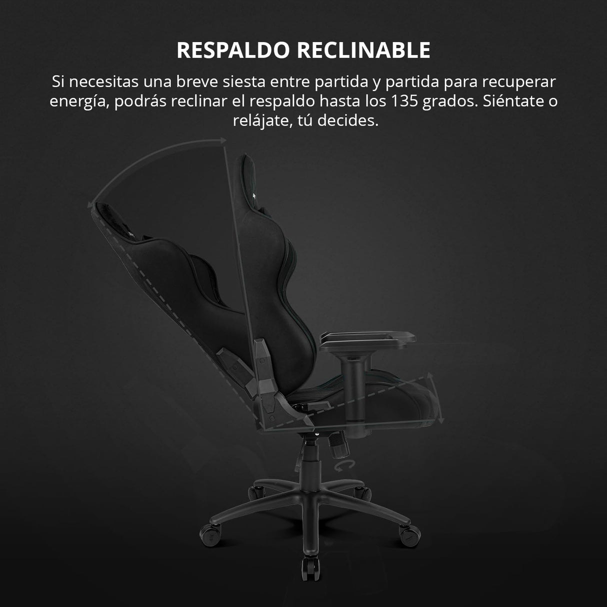 DRIFT GAMING DR110 - Silla Gaming Profesional, Tejido Fabric Alta transpirabilidad, reposabrazos 4D, Ruedas silenciosas, pistón Clase 4, inclinación, cojín Lumbar y Cervical, Color Negro