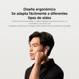 XIAOMI OpenWear Stereo - Auriculares inalámbricos, cancelación de Ruido, Driver dinámico, Doble micrófono, 7.5 Horas de autonomía y 38,5 Horas con el Estuche de Carga, Cosmic Grey (Versión ES)
