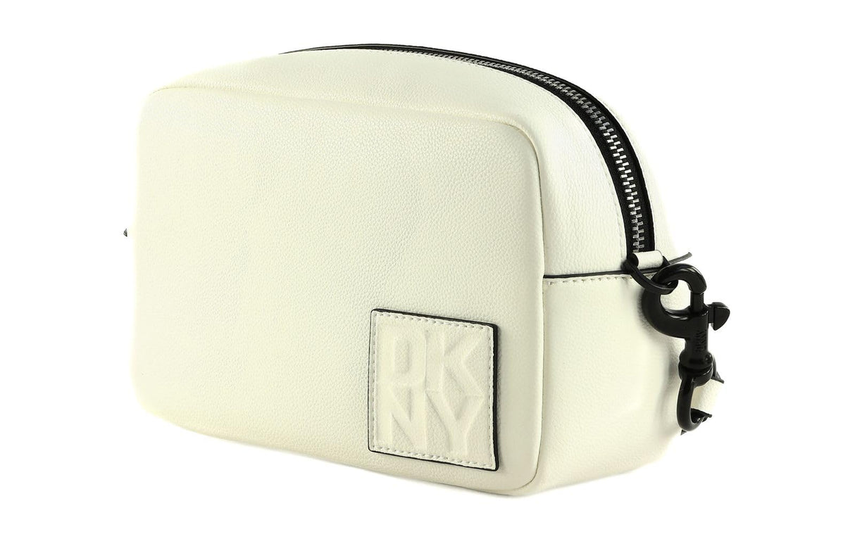 DKNY Kenza Camera Bag, Estuche para la Camara De Las Mujeres, Optic White/Black, 8.6" W x 5.7" H X 3.1" D