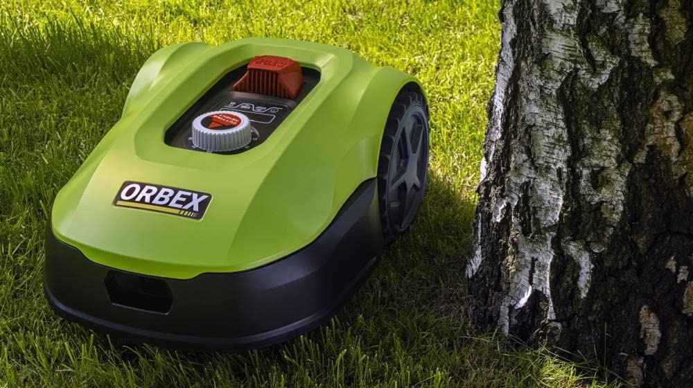 Orbex Cortacésped robótico S900G/Cortacésped de batería autopropulsado/Conexión Bluetooth y WiFi/con Sensor de Lluvia, Sensor de elevación y Sensor de inclinación/Área de césped 900 m²