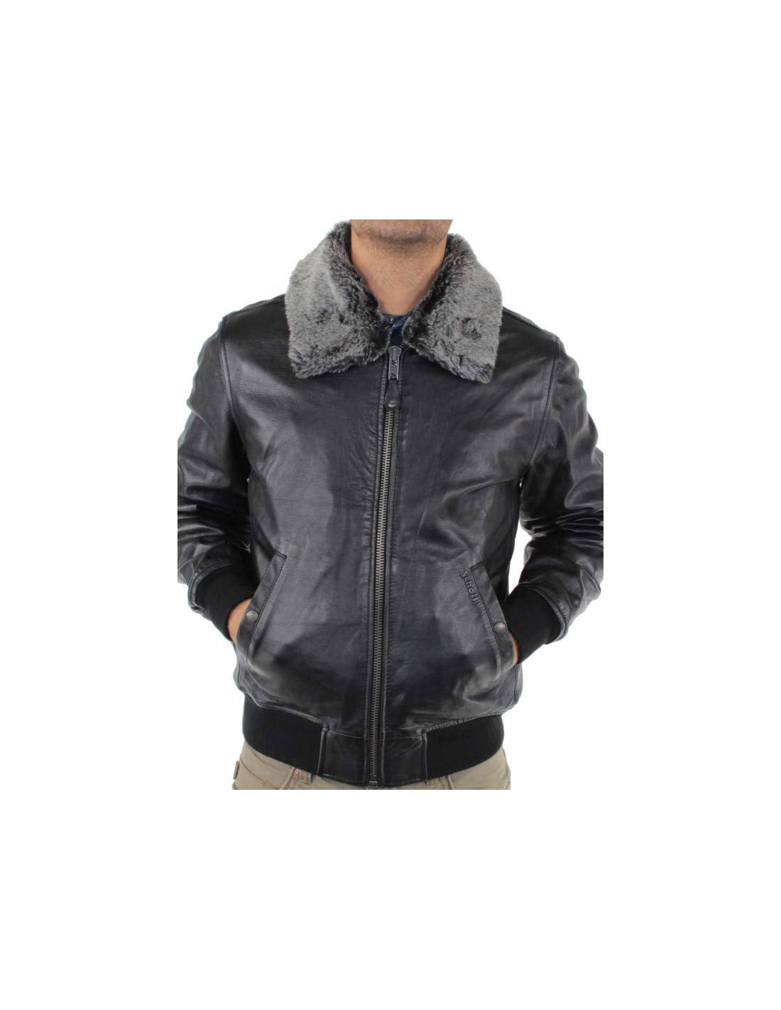 Schott NYC LC930D, Chaqueta para Hombre, Negro, M
