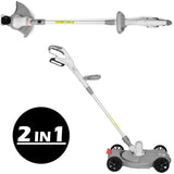 IKRA 2en1 cortabordes cortacésped sin Cable IART 2030 F Incl. batería, Cargador y 3 carretes de Hilo