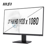 MSI Pro MP273 - Monitor Profesional 27" Panel IPS 1920x1080 (FHD), 75Hz, Antiglare, Soporte VESA, Ranuras para Accesorios, Negro