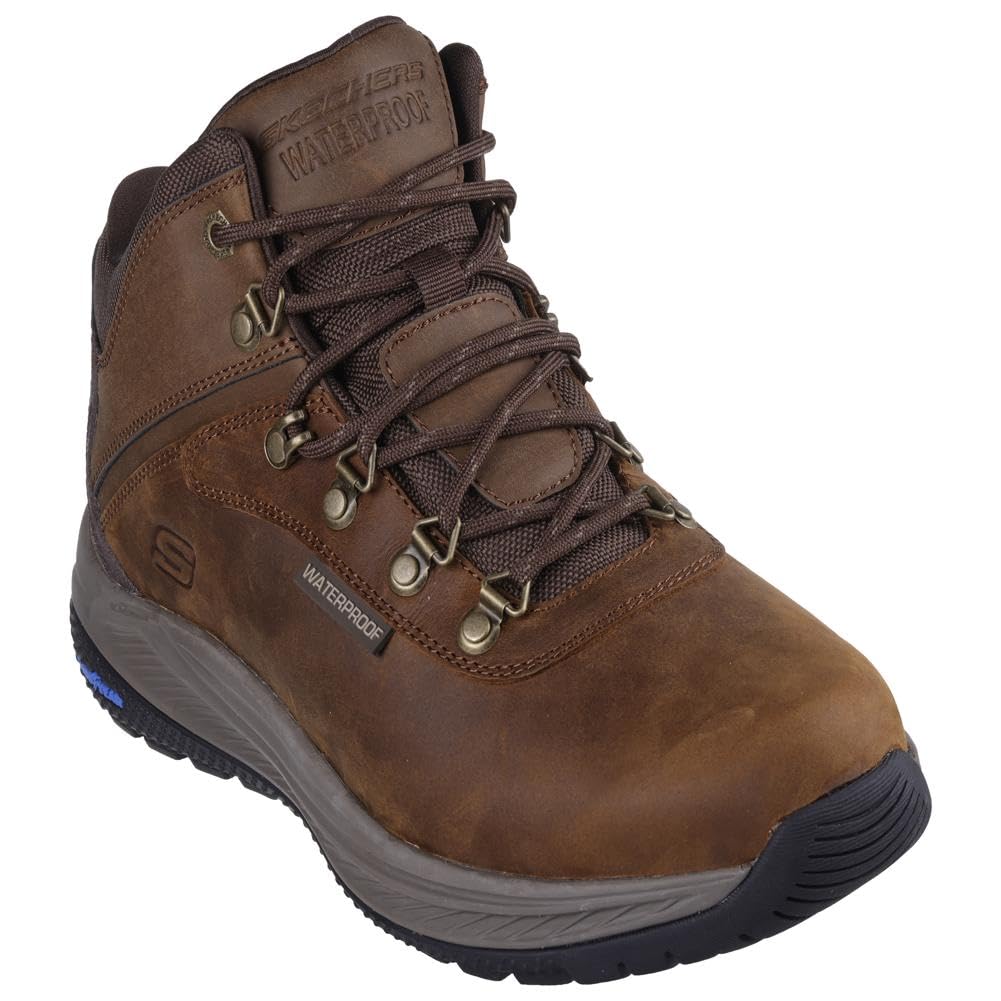 Skechers Men's Meroe Pikeman Ankle Boot, Brown, 44 EU