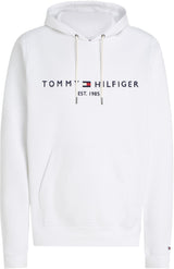 Tommy Hilfiger Sudadera Hombre Tommy Logo con capucha, Blanco (White), M