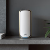 Netgear Orbi Satélite Mesh Adicional WiFi 7 Serie 970 Quad-Band RBE970 | Funciona con Orbi RBE972S y RBE973S |amplía la Cobertura up to 300 m2s |BE27000 802.11be (hasta 27Gbps)