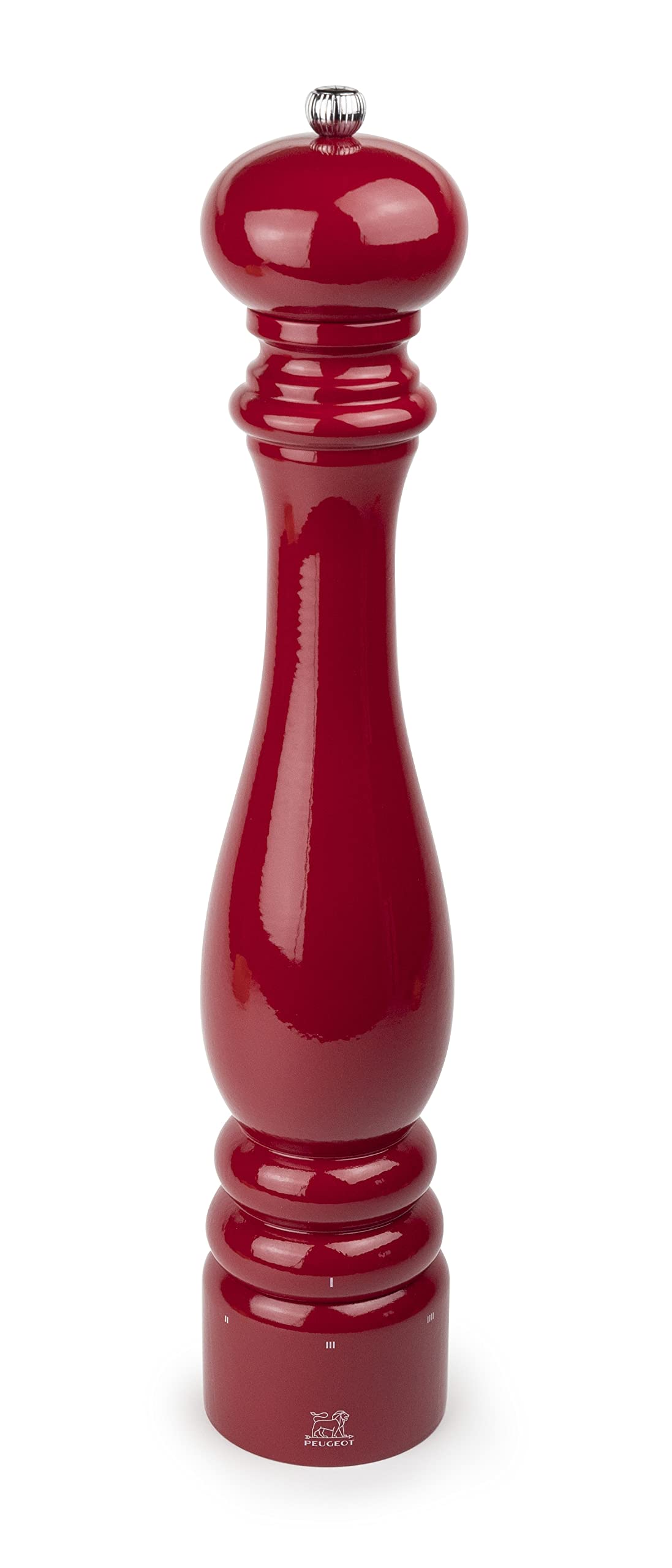 PEUGEOT Paris u'Select - Molinillo de pimienta (40 cm, 6 ajustes predefinidos, fabricado con madera certificada PEFC, fabricado en Francia), color rojo brillante