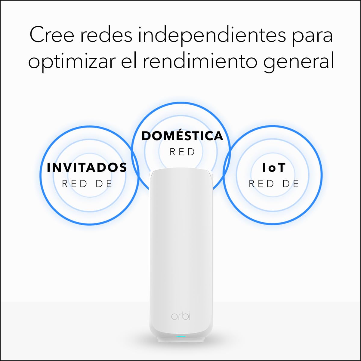 NETGEAR Orbi Mesh WiFi 7 Orbi Serie 370 (RBE373) | Doble Banda WiFi 7 - Router inalámbrico + 2 extensors de Rango, Funciones de Seguridad, 3,6 Gbps, Cubre 360 m2, 70 Dispositivos, BE3600