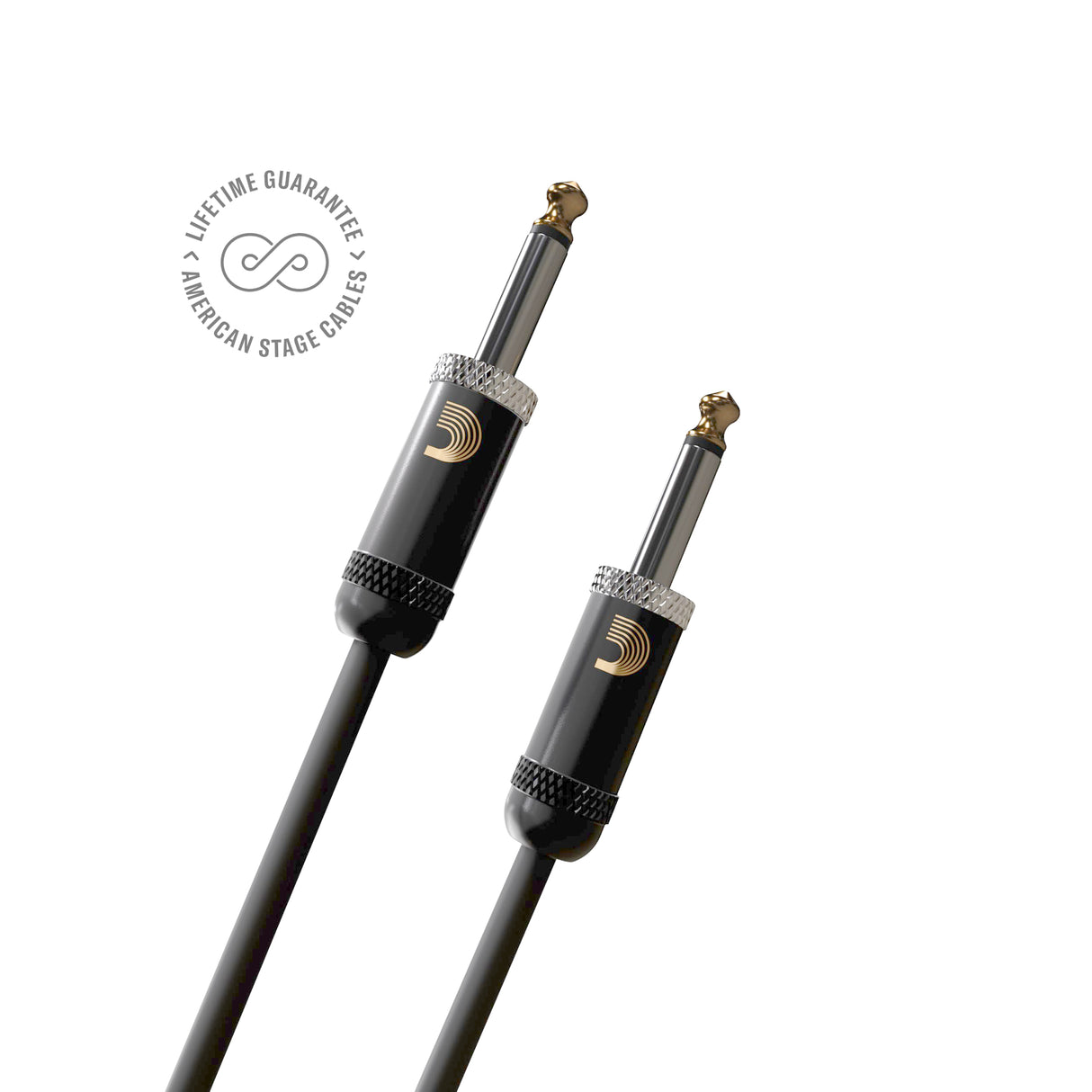 Planet Waves Cable de guitarra D'Addario American Stage, cable de instrumento con conectores de 1/4", extremo recto, 6 metros