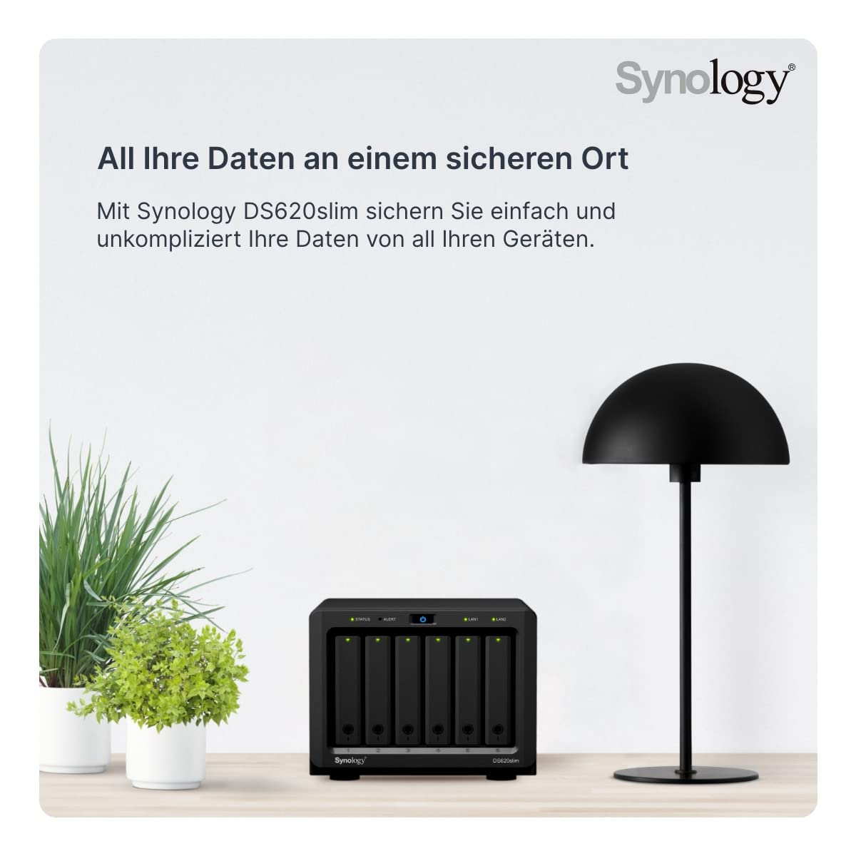 Synology DS620SLIM 6BAY 2.5IN 2.0GHZ DC EXT 2X GBE 2X USB 3.0 2GB DDR3L IN