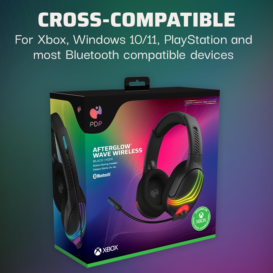 PDP Xbox Afterglow Wave Wireless Headset Black