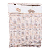 Creaciones Meng Cestos de Ropa y Cuévanos, Mimbre y Tela, Off Blanco, 44x56x33 cm, 5 Unidades