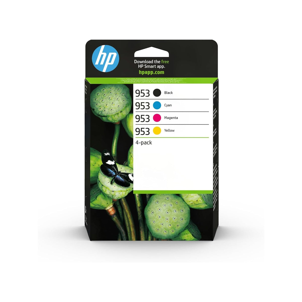 HP 953 6ZC69AE, Negro, Cian, Magenta y Amarillo, Cartuchos de Tinta Originales, Pack de 4, para impresoras HP OfficeJet Pro serie 8200, 8700 y 7700