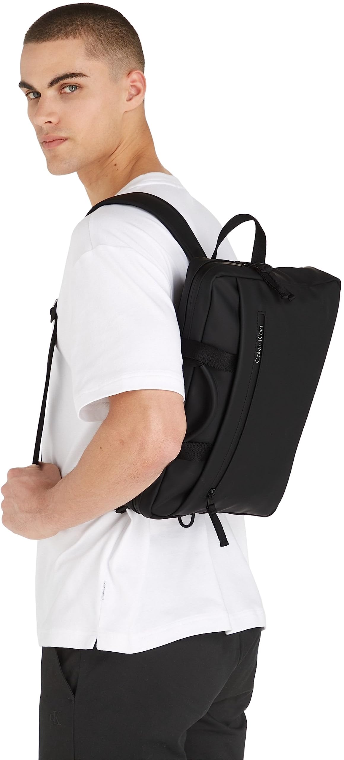 Calvin Klein Rubberized Slim Conv Laptop Bag K50K510796, Bolsa de computadora para Hombre, Negro (CK Black), OS
