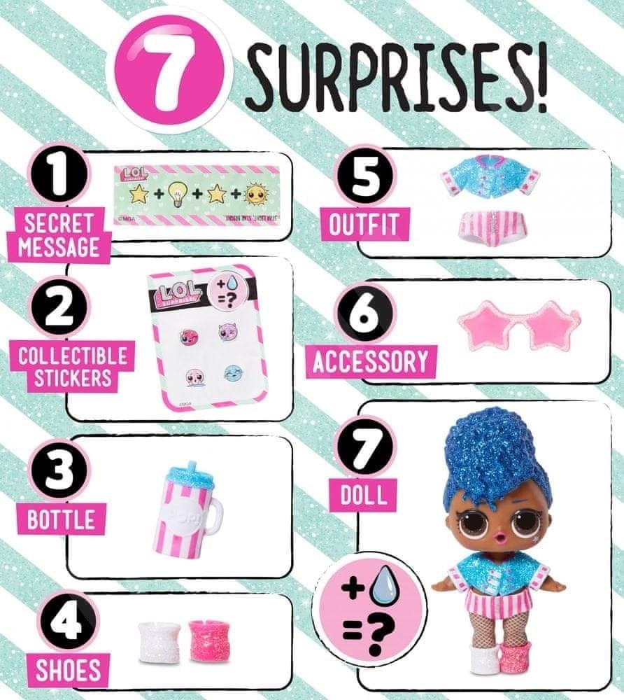 L.O.L. Surprise! Sparkle Colección de 12 muñecas con Purpurina - Más de 80 sorpresas que incluyen Muñecas, Ropa, Accesorios y más - Con sorpresa de Agua - Edad: 4+ años , Exclusivo en Amazon