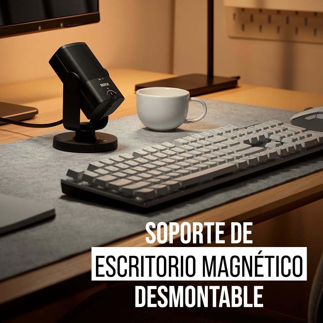 RØDE NT-USB - Micrófono, USB, 3.5 mm, negro