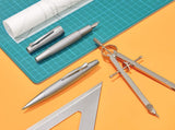 Faber-Castell 148676 e-motion Pure Silver - Bolígrafo giratorio (punta B, tinta negra)