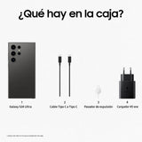 Samsung Galaxy S24 Ultra y Cargador 45W, Teléfono Móvil con IA, Smartphone Android, 12 GB RAM, 512 GB Almacenamiento, Cámara 200MP, S Pen, Batería Larga Duración, Negro Titanium (Versión Española)