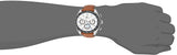 LOTUS Reloj Hombre 18915/1 Chrono Caja de Acero Inoxidable 316l Plateado Correa de Cuero Marrón