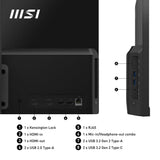 MSI Modern AM242TP 12M-439EU PC Todo-en-Uno - Panel táctil IPS de 23,8", Intel Core i7-1260P, 16 GB DDR4, SSD PCIe 4.0 NVMe, WiFi 6E, cámara Web, H-P, Teclado/ratón, sin Sistema operativo, Negro