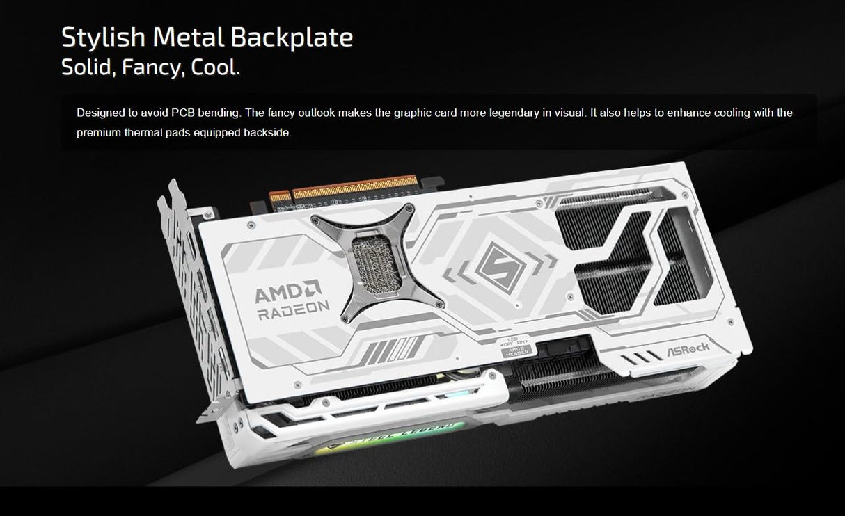 ASROCK VGA RX9070XT SL 16G,AMD,RX9070XT,16GB,GDDR6,256BIT,2HDMI+2DP (3 Ventiladores)