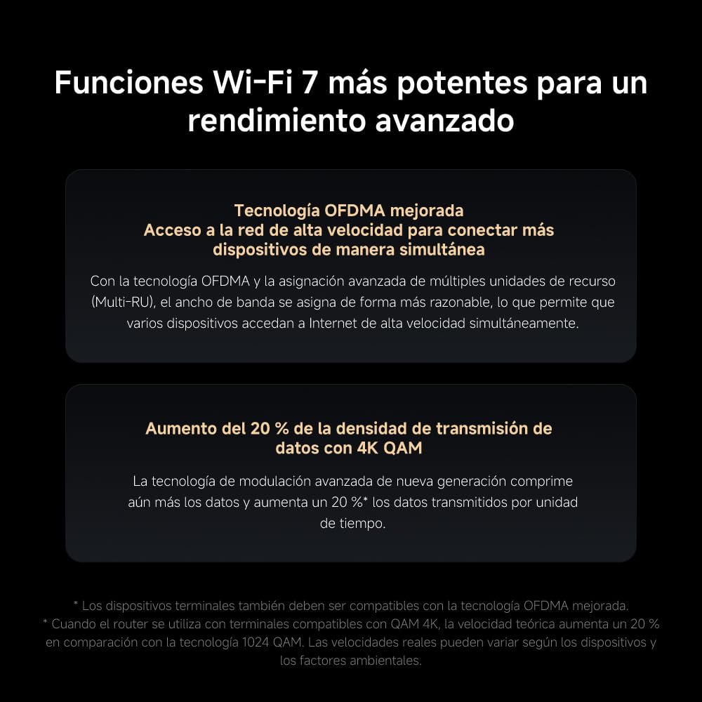 Router WiFi WiFi7 BE3600 – 2.5G Puerto Malla WiFi BLE conexión multidispositivo de Baja latencia