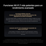 Router WiFi WiFi7 BE3600 – 2.5G Puerto Malla WiFi BLE conexión multidispositivo de Baja latencia