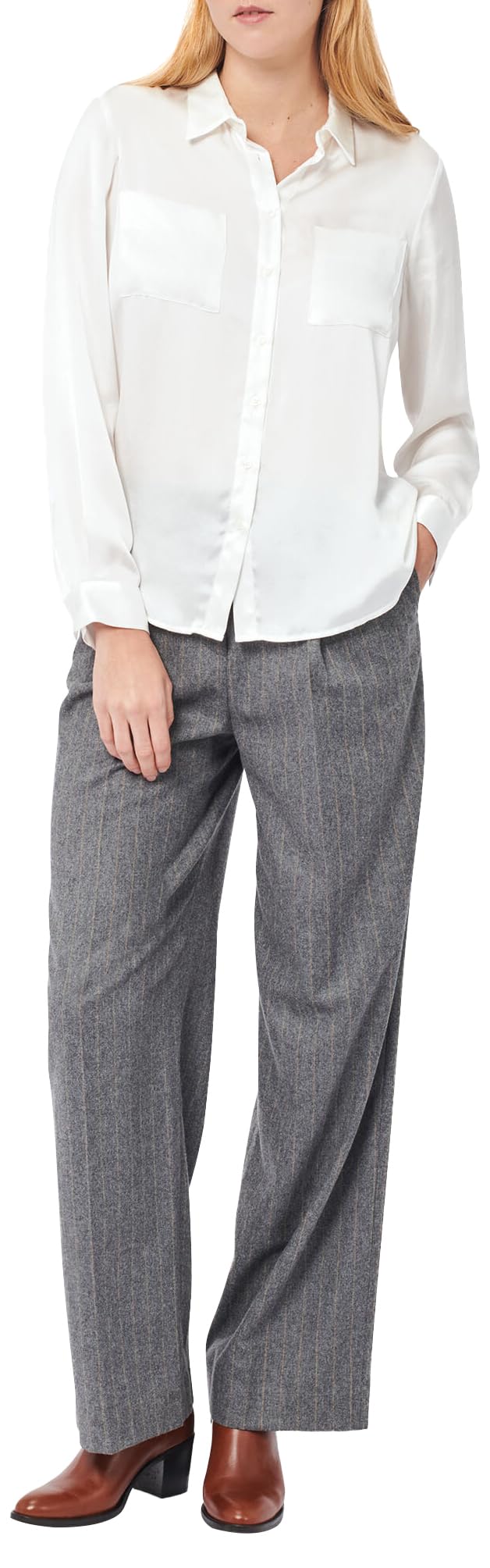 Caroll SK000-JEANNEB Camisa, Blanco, 40 para Mujer