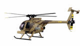 Amewi 25336 AFX MD500E - Helicóptero militar, sin escobillas, 4 canales, 325 mm, 6 G, RTF, color marrón