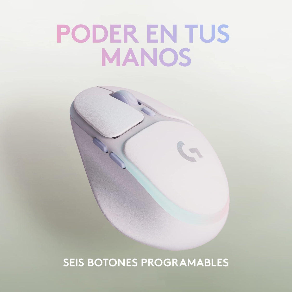 Logitech G G705 Ratón Inalámbrico Para Gaming, Iluminación LIGHTSYNC RGB Personalizable, Inalámbrico LIGHTSPEED, Conectividad Bluetooth, Ligero, PC/Mac/Portátil - Blanco
