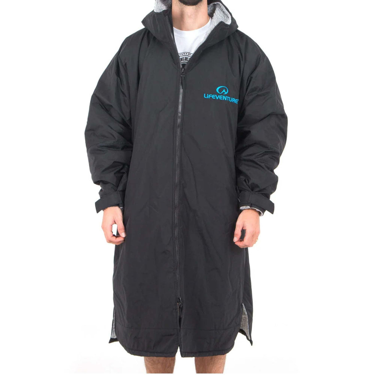 Lifeventure albornoz cambiador de manga larga | Poncho con forro polar resistente al viento, impermeable, tratado antiolores, para nadar, surfear, acampar