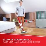 Polti Vaporetto SV650 Style, Escoba a Vapor con Limpiador Portátil Integrado, Potencia Máxima 1500 W, 19 Accesorios, Filtro Antical, Autonomía Ilimitada, Parking Vertical, Rojo y Blanco