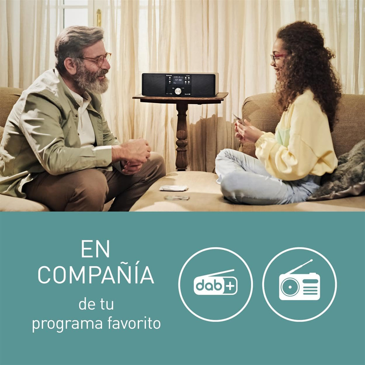 Panasonic SC-DM202EG-K Sistema Estéreo Micro Hi-Fi Compacto con CD, Radio Dab+/FM, USB y Bluetooth, Altavoces de 24 W, Control Remoto, Pantalla LCD TFT de 2,4", Ajustes de Ecualización, Negro.