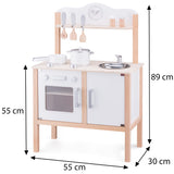 New Classic Toys New Classic Toys-11050 11050-Cocina Moderna, Color Madera, Blanco (11050)