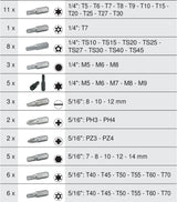 KS Tools - 711.1011 - módulo boquillas/accesorios 1/4"-3/8"-1/2" - herramientas taller mecanico 175 piezas
