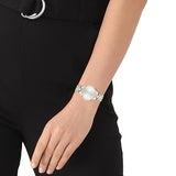 Calvin Klein Reloj Analógico de Cuarzo para Mujer Colección Linked Bracelet 32MM con Correa de Acero Inoxidable Bicolor - 25200132