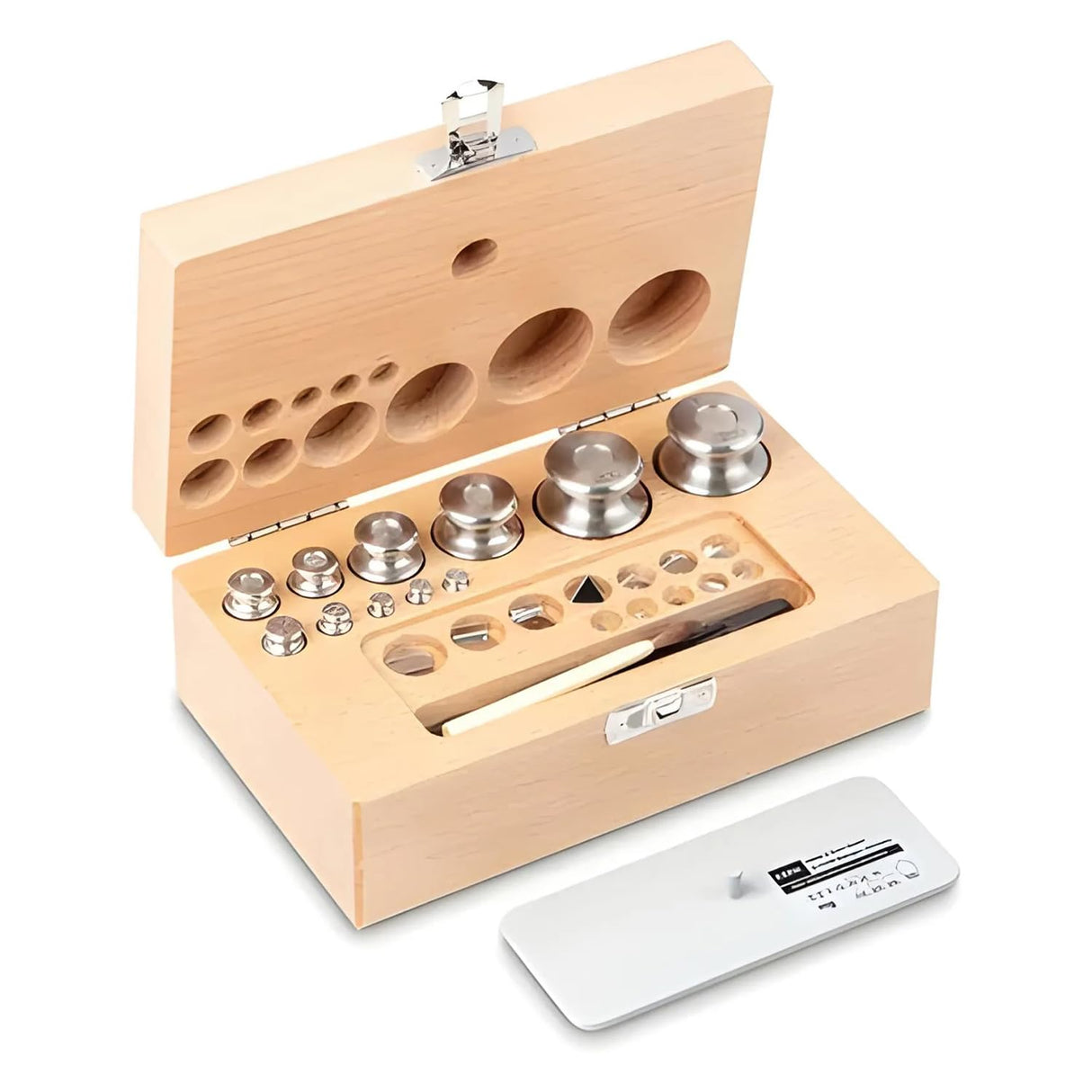 Núcleo - 333 - F2 Peso Set 1 MG 200g Acero Inoxidable Feingedreht en Caja de Madera - 333 (Juego de 4