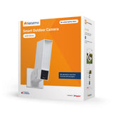 netatmo Cámara de vigilancia al Aire Libre Inteligente Sirena de 105dB, Wi-Fi, iluminación integrada, detección de Movimientos, visión Nocturna, sin suscripción, Blanco, NOC-S-W-IT