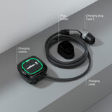 Wallbox Pulsar Plus - Cargador de vehiculo electrico (7.4kW de Potencia, Cable de 5 Metros, Conector Tipo 2, WiFi, Bluetooth, OCPP, Interior/Exterior)