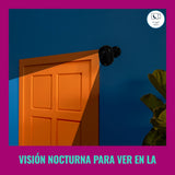 WiZ Cámara de Seguridad para Exteriores Vídeo Full HD, visión Nocturna IR, detección de Movimiento y Sonido, se Conecta a tu Wi-Fi, Control por Voz/App, Funciona con Google Home, Alexa y HomeKit.