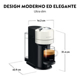 De'Longhi Cafetera Nespresso Vertuo Next, Cafetera Express de Cápsulas de Café Superautomática, Máquina de Café con Wifi y Bluetooth, ENV120.W, Blanco