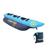Boya remolcada Coasto Luna - PB-CBLUNA3 - para 3 Personas - Forma : Banana Dimensiones : 300x100 cm Capacidad : 3 Personas Construcción : PVC 28G + Nylon 840D Bolsa de Transporte incluida